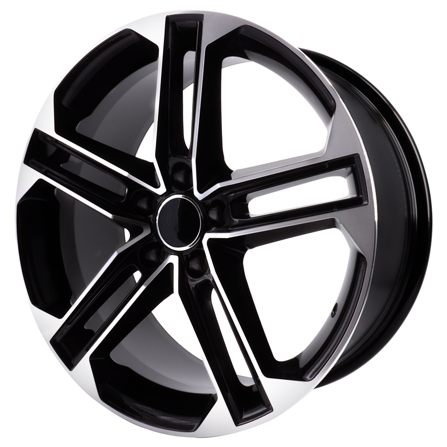18 x 8.0 5x112 Black Machine Face 1 pc Wheels For Audi Mercedes