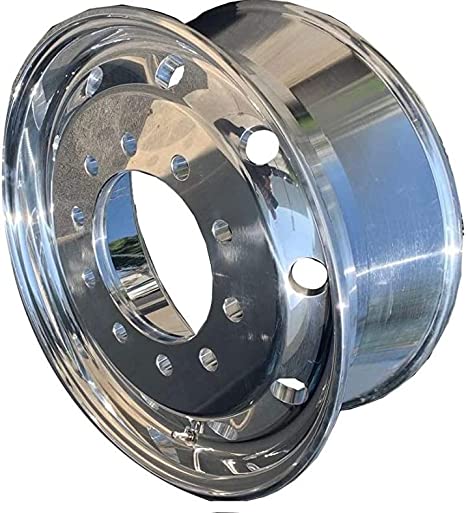 Truck Wheel Flat Face 22.5 x 9 Polished Front Hub Pilot (Set of 2)
