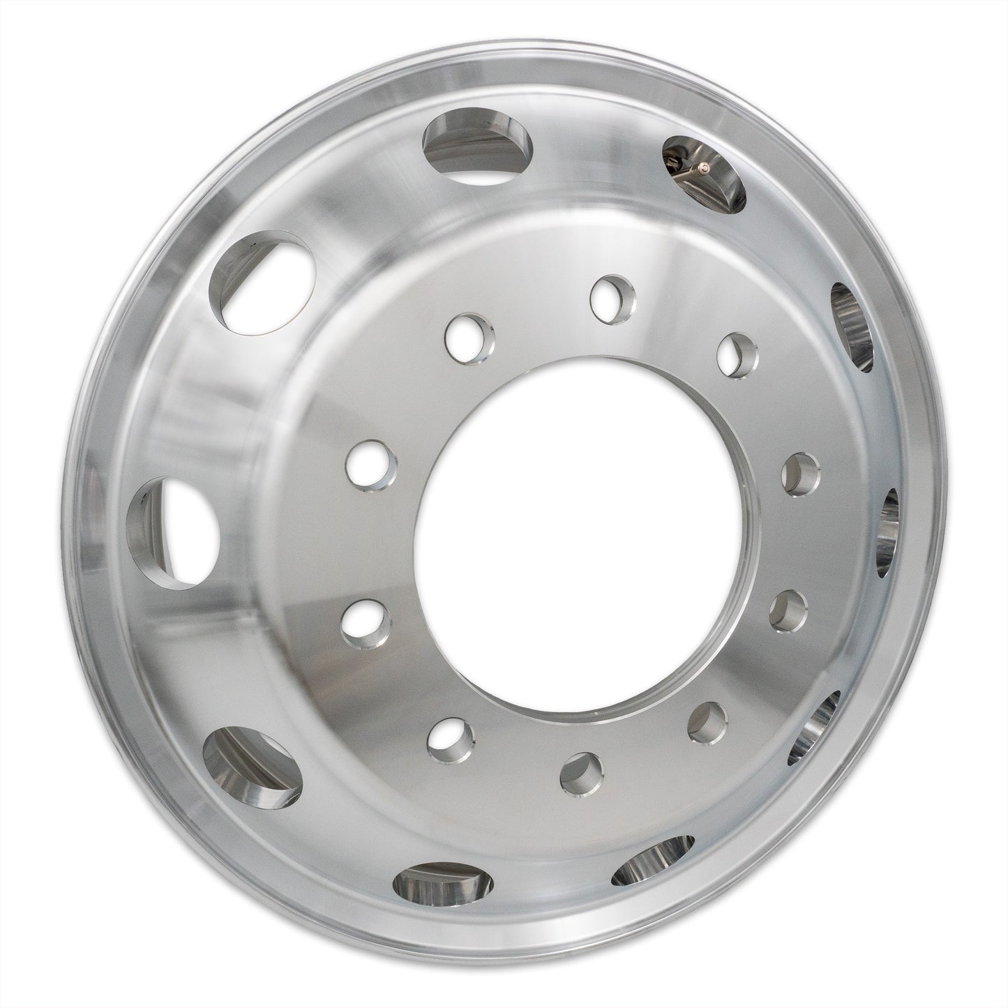 24.5x8.25 Truck Wheels Forged Aluminum Rims Machined Bright
