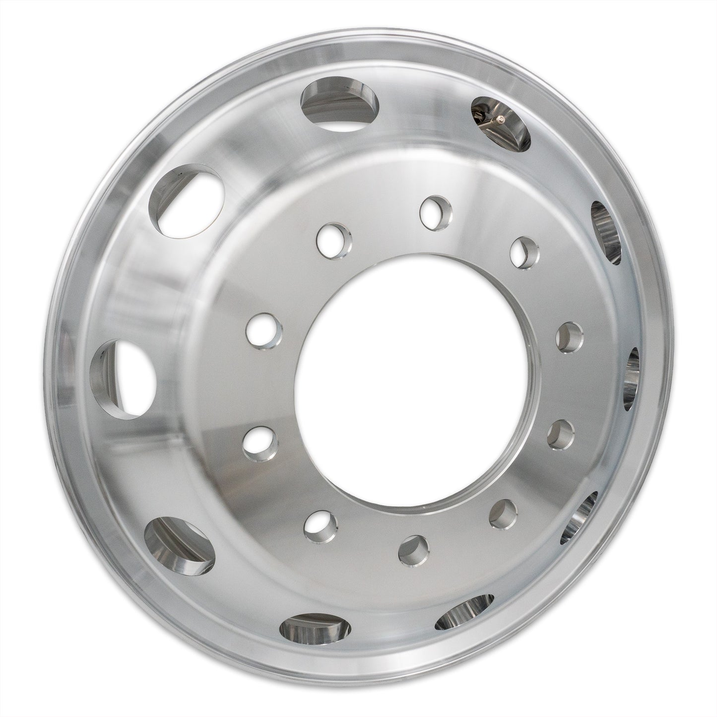 24.5 x 8.25 Truck Wheel Forged Aluminum Rim Machined Bright