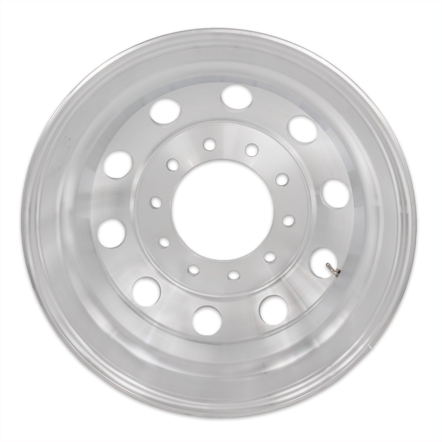 24.5 x 8.25 Truck Wheel Forged Aluminum Rim Machined Bright