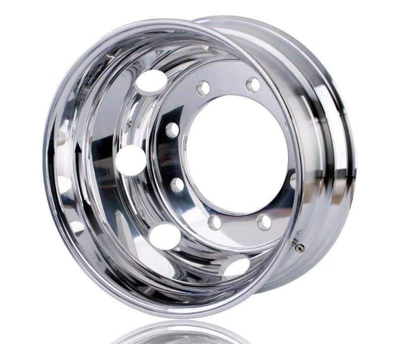 Truck Wheels 19.5 x 6.75 Forged Aluminum Rims Machined Bright