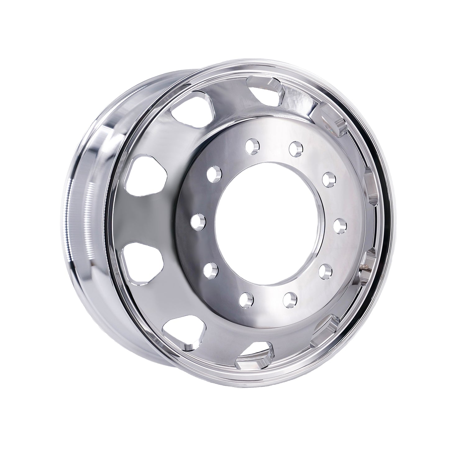 22.5 x 8.25 Kenworth Stylized Truck Wheels Forged Aluminum Rims Both-Side Polished Mirror 10 Holes
