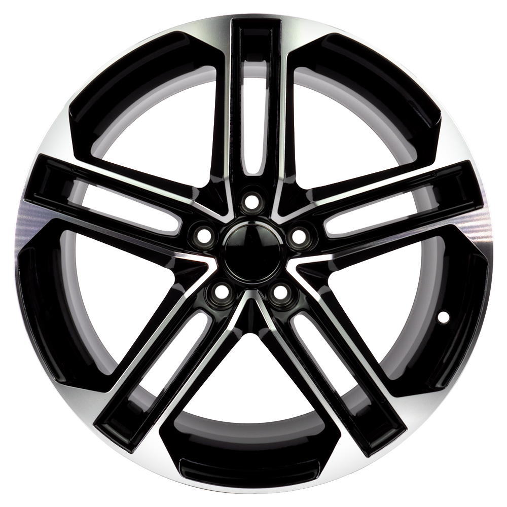 18 x 8.0 5x112 Black Machine Face 1 pc Wheels For Audi Mercedes