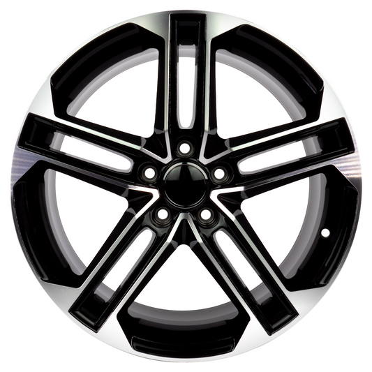 18 x 8.0 5x112 Black Machine Face 1 pc Wheels For Audi Mercedes