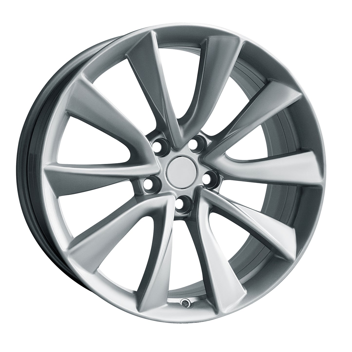 19x8.5" 5x114.3mm Silver Tesla Style Wheels For Model Y S 3