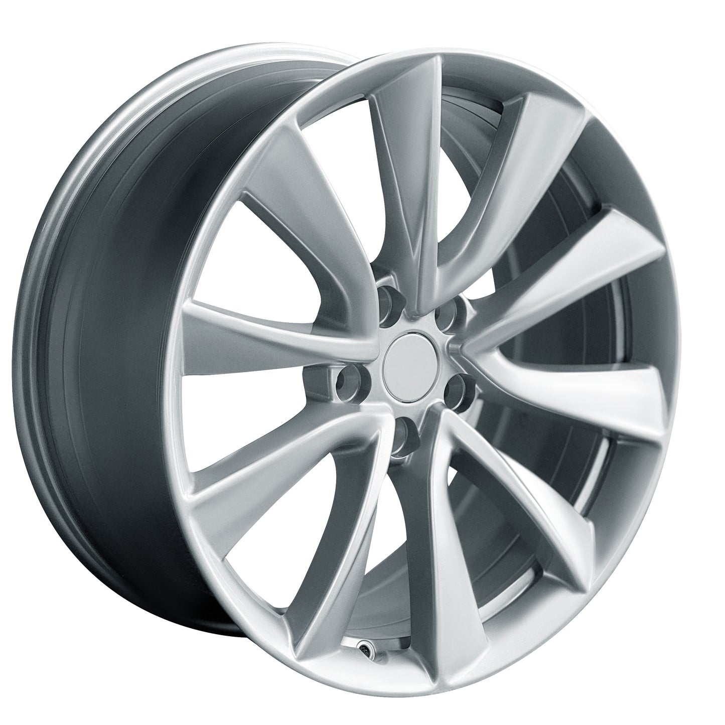 19x8.5" 5x114.3mm Silver Tesla Style Wheels For Model Y S 3