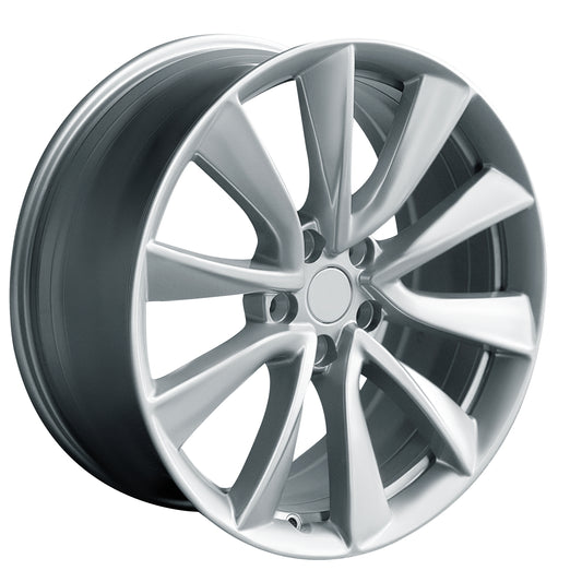 19x8.5" 5x114.3mm Silver Tesla Style Wheels For Model Y S 3