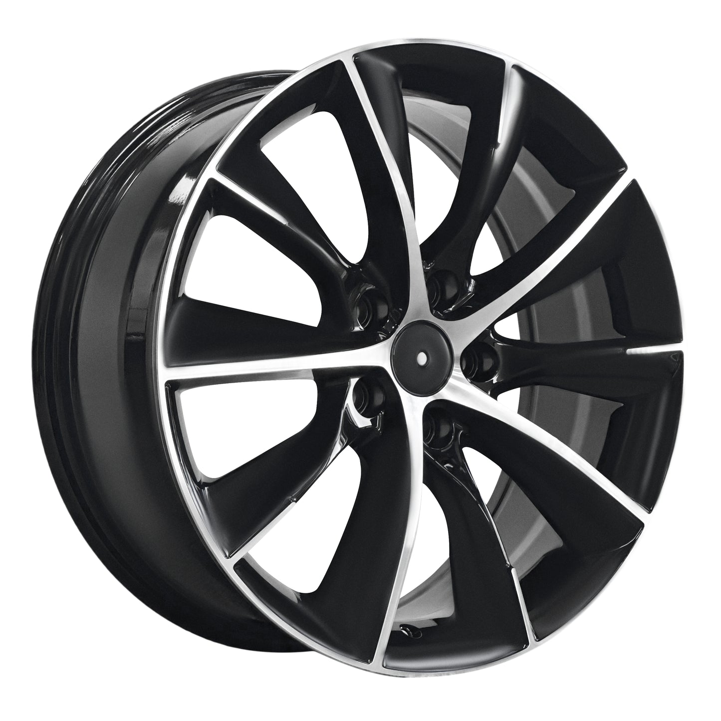 18x7.5" pcd 5x114.3mm Black Machine Face 1pc Wheels For Tesla Wheels Model Y X S 3