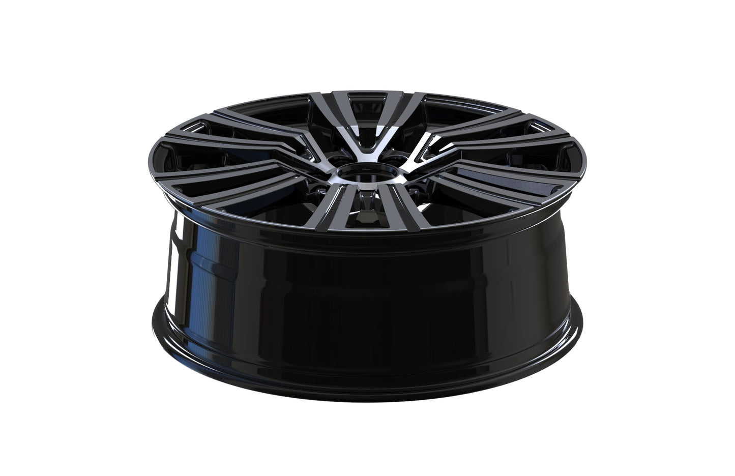 Toyota Sequoia Tacoma TRD Style wheels 22x8.5 6x139.7 Black Machine Face 1 pcs