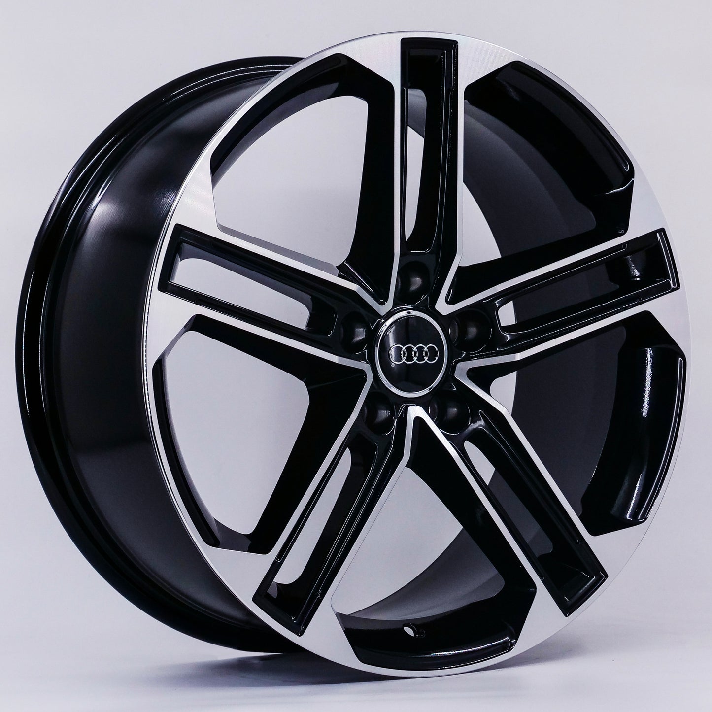 18 x 8.0 5x112 Black Machine Face 1 pc Wheels For Audi Mercedes