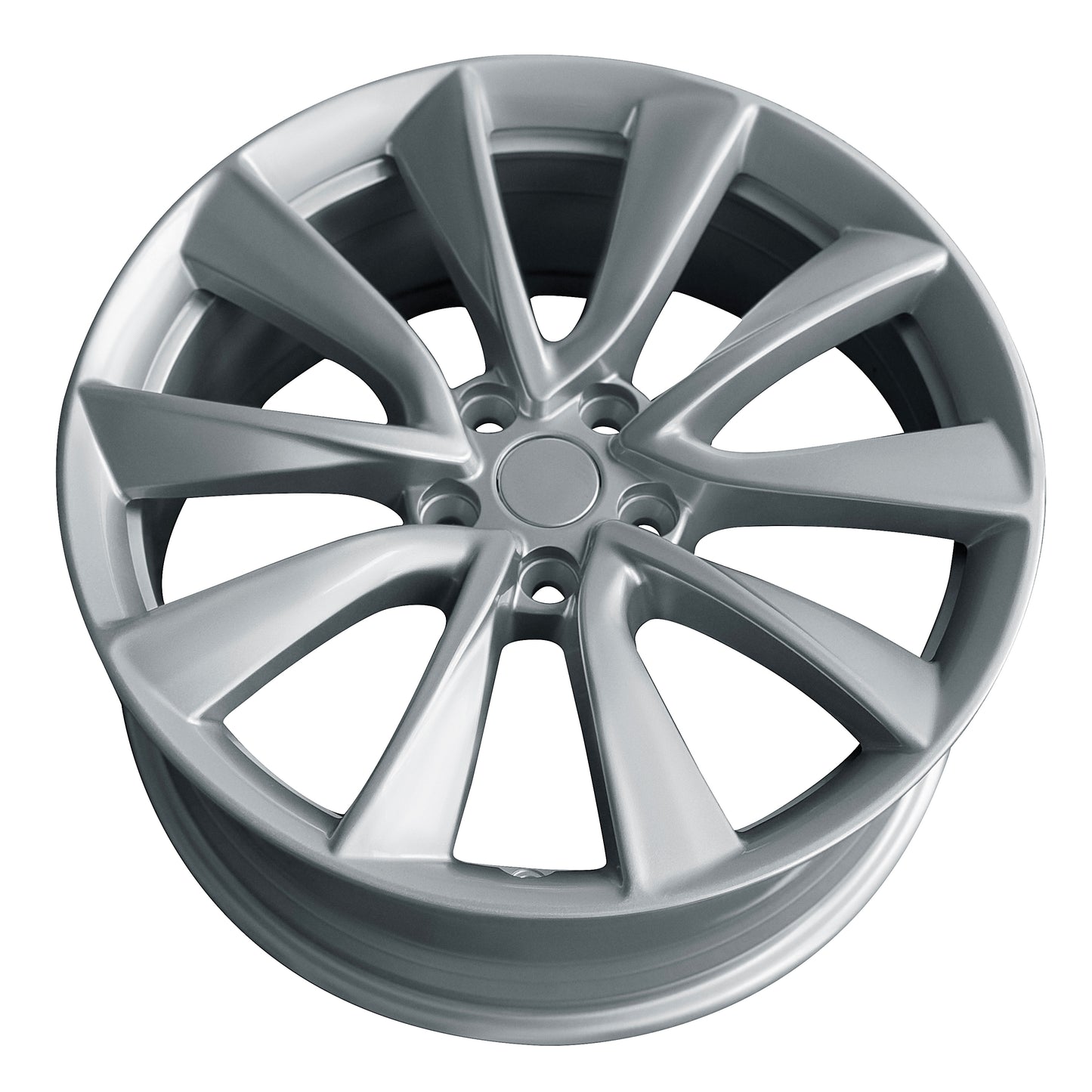 19x8.5" 5x114.3mm Silver Tesla Style Wheels For Model Y S 3