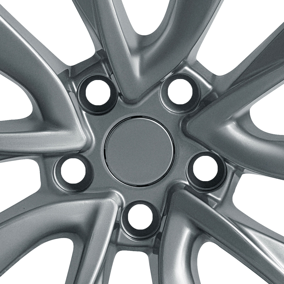19x8.5" 5x114.3mm Silver Tesla Style Wheels For Model Y S 3