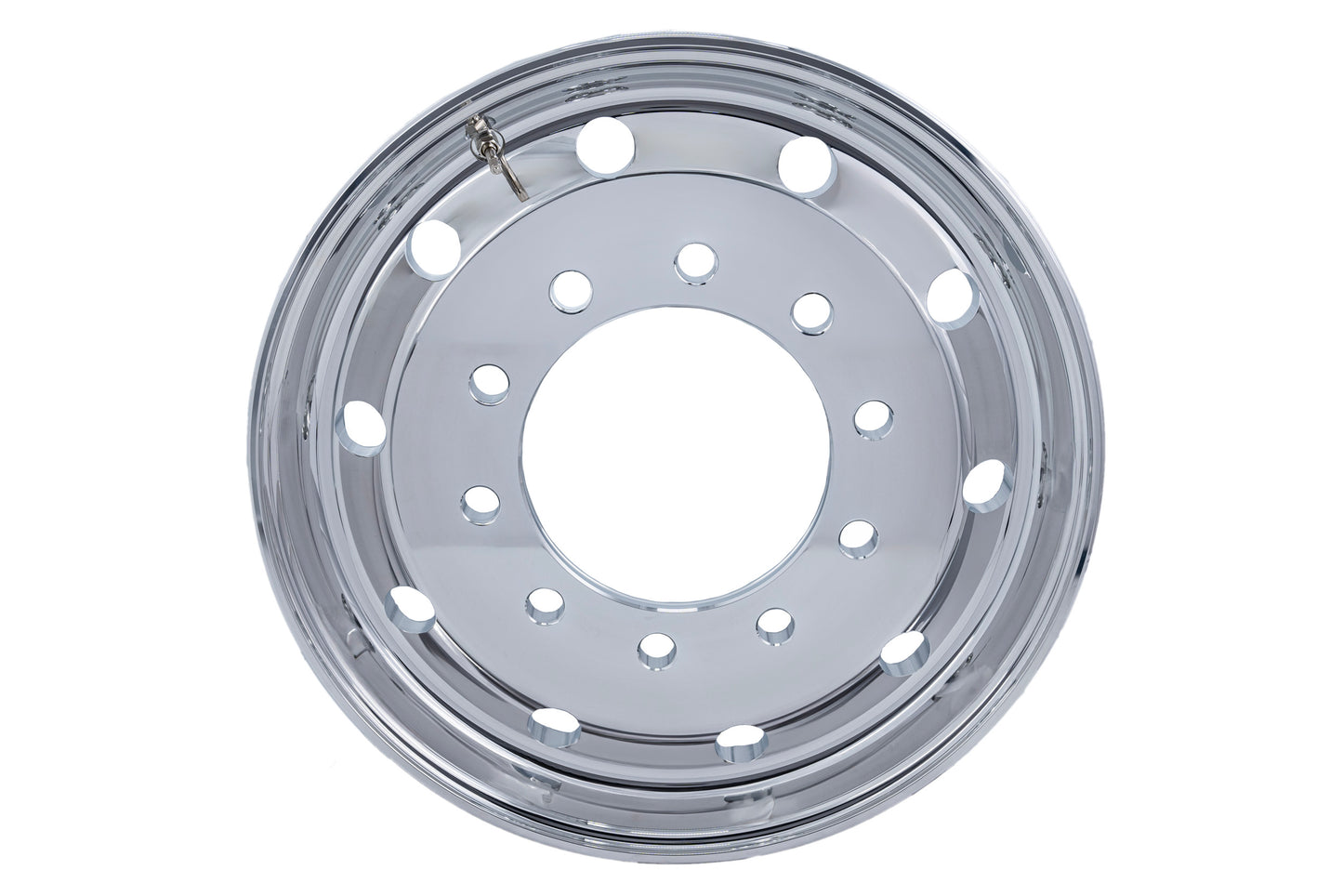 22.5 x 9 Truck Wheels Flat Face Polished Front Hub Pilot