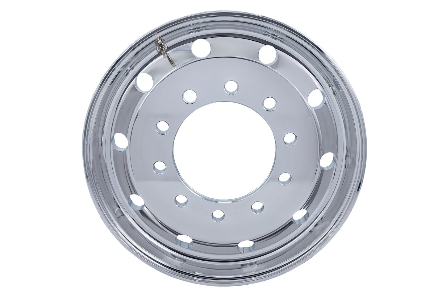 Truck Wheel Flat Face 22.5 x 9 Polished Front Hub Pilot (Set of 2)