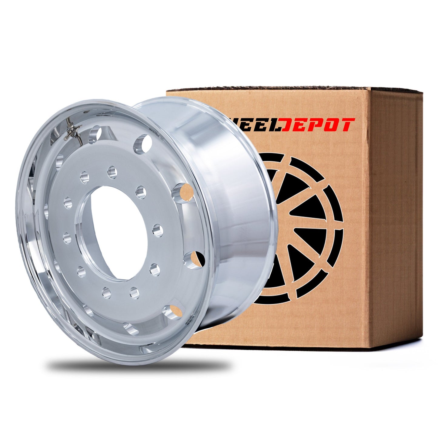 22.5 x 9 Truck Wheels Flat Face 4pcs Forged Aluminum Rims $370 each BULK PRICE Polished Front Hub Pilot