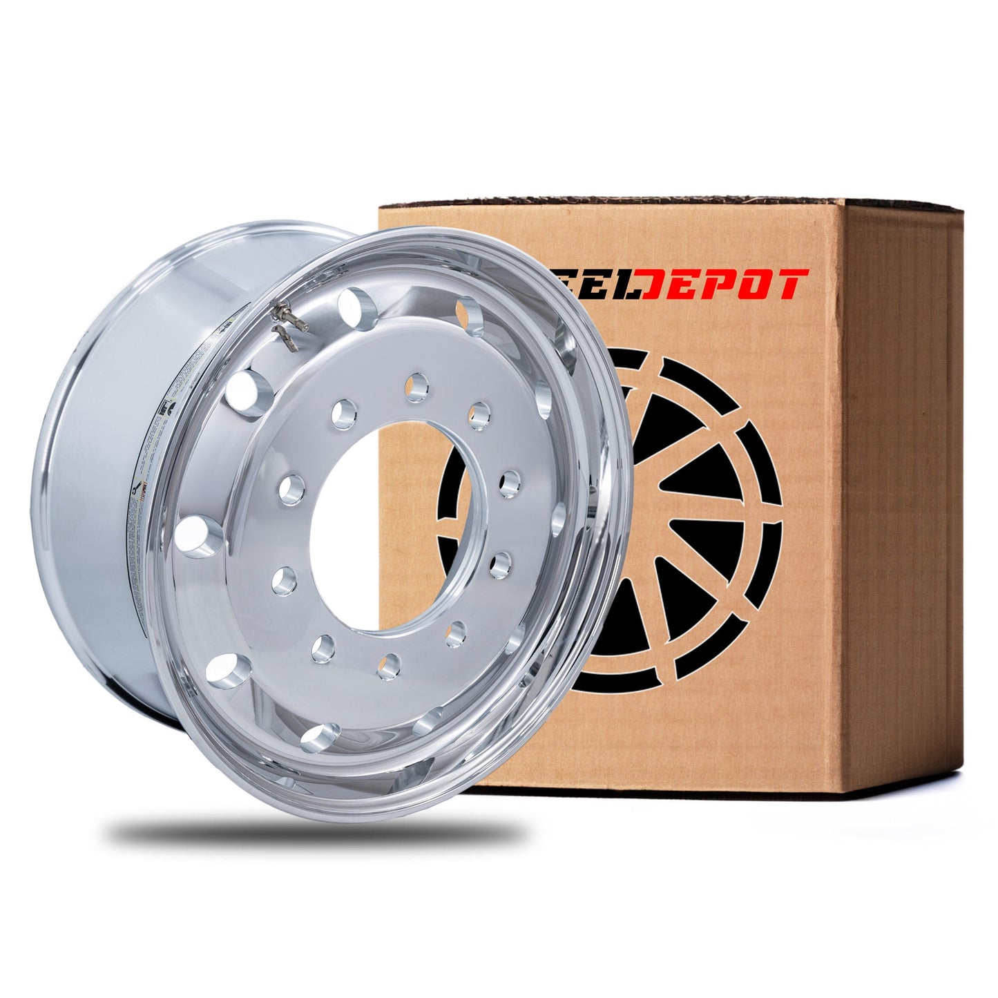 22.5 x 9 Truck Wheels Flat Face 4pcs Forged Aluminum Rims $370 each BULK PRICE Polished Front Hub Pilot