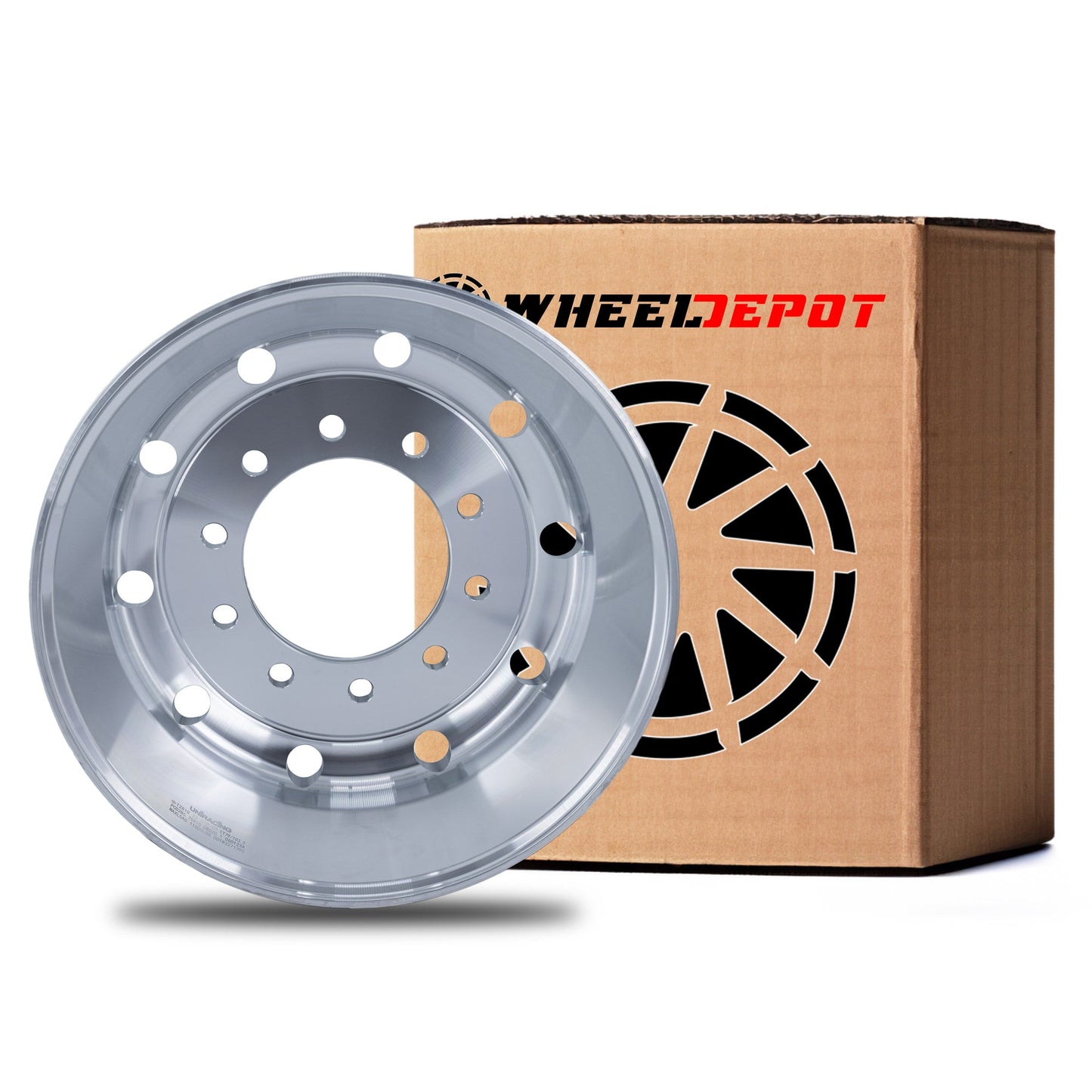 Truck Wheel Flat Face 22.5 x 9 Polished Front Hub Pilot (Set of 2)