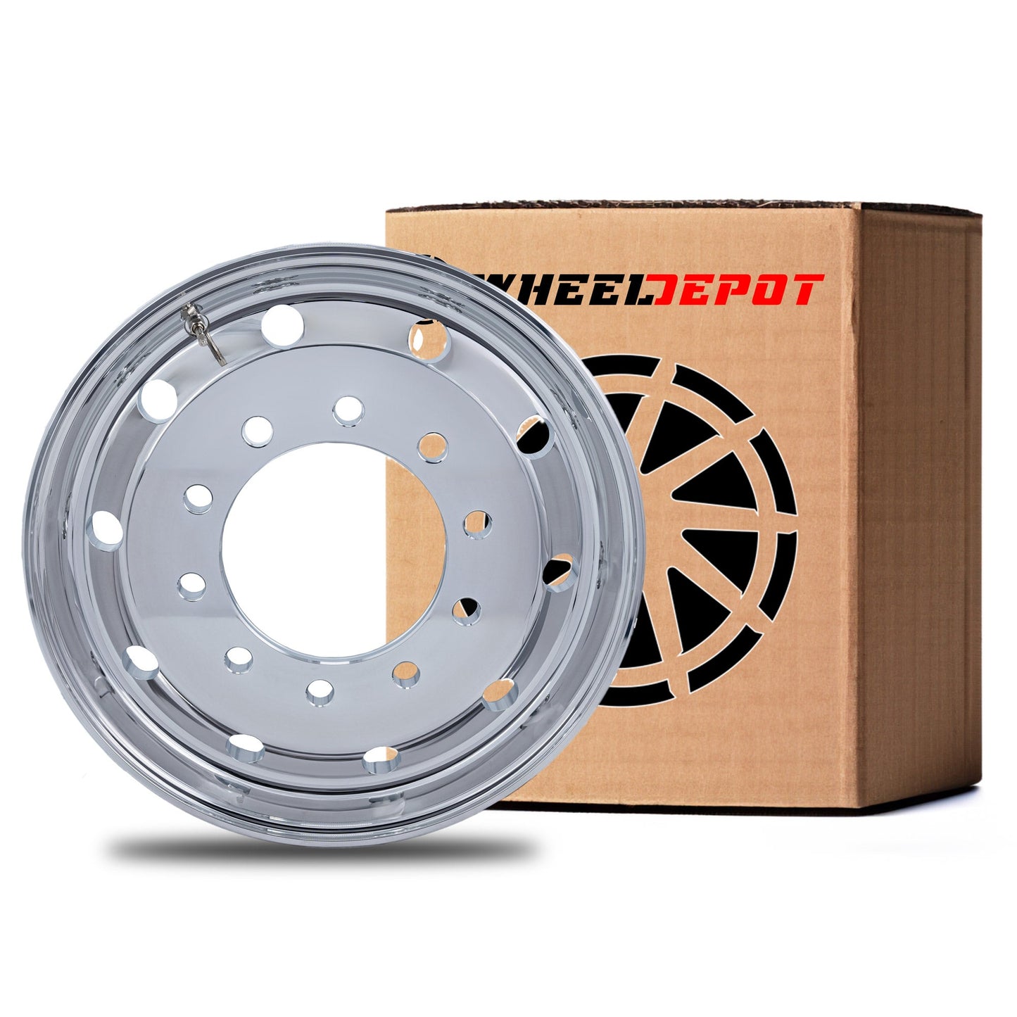 22.5 x 9 Truck Wheels Flat Face 4pcs Forged Aluminum Rims $370 each BULK PRICE Polished Front Hub Pilot