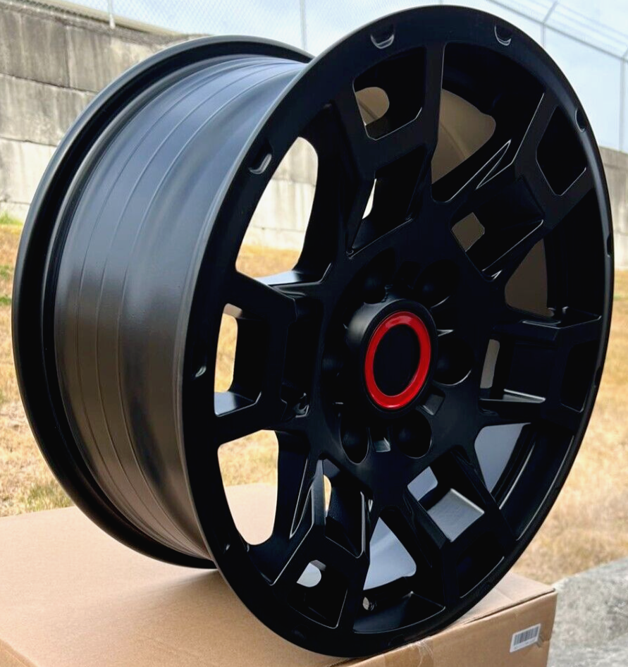 17 x 9 PCD 6 x 139.7 ET 15/0 CB 106.1 1 pc Matte Black Wheels Toyota TRD Style