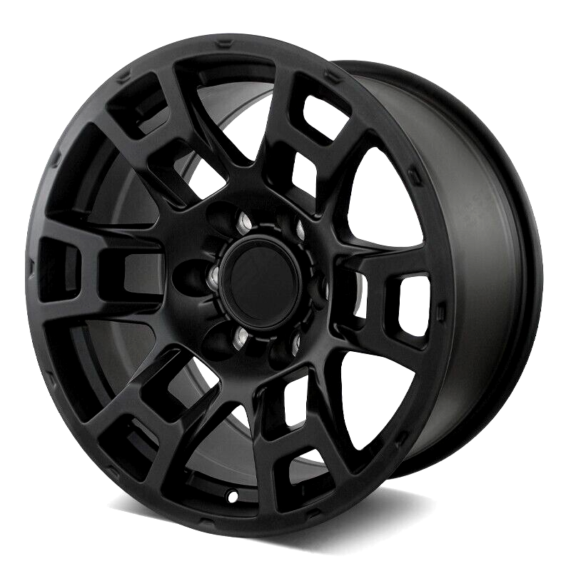 17 x 9 PCD 6 x 139.7 ET 15/0 CB 106.1 1 pc Matte Black Wheels Toyota TRD Style