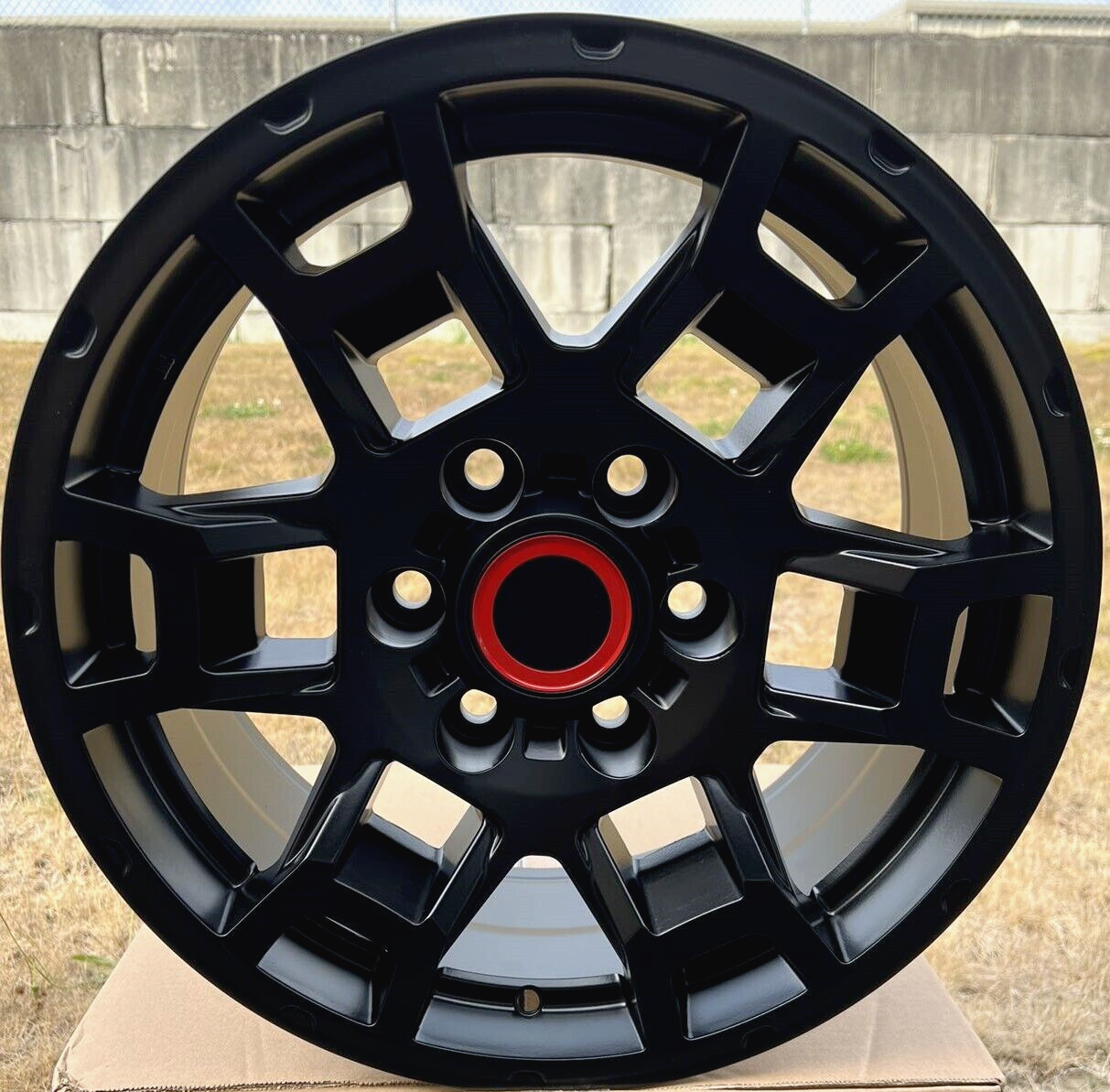 17 x 9 PCD 6 x 139.7 ET 15/0 CB 106.1 1 pc Matte Black Wheels Toyota TRD Style