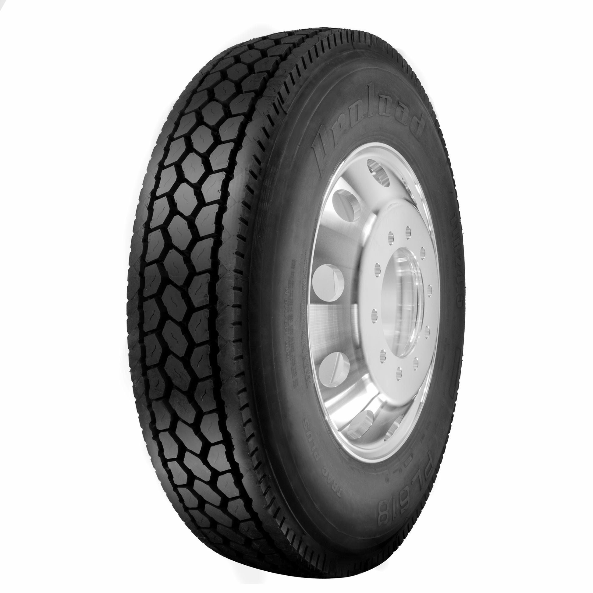 11R 24.5 16 PR Driver Closed Shoulder Truck with 24.5 x 8.25 Wheel (Mounted)