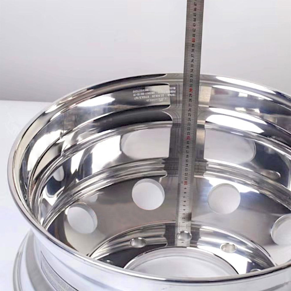 22.5 x 8.25 Truck/Bus Forged Wheel Inside Polish Metallic Silver