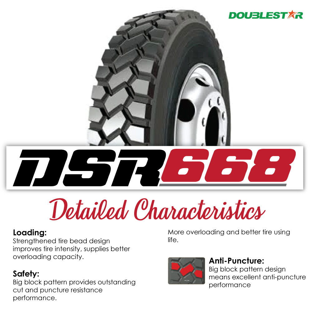 11R 22.5 16 PR Open Shoulder Commercial Truck Tire