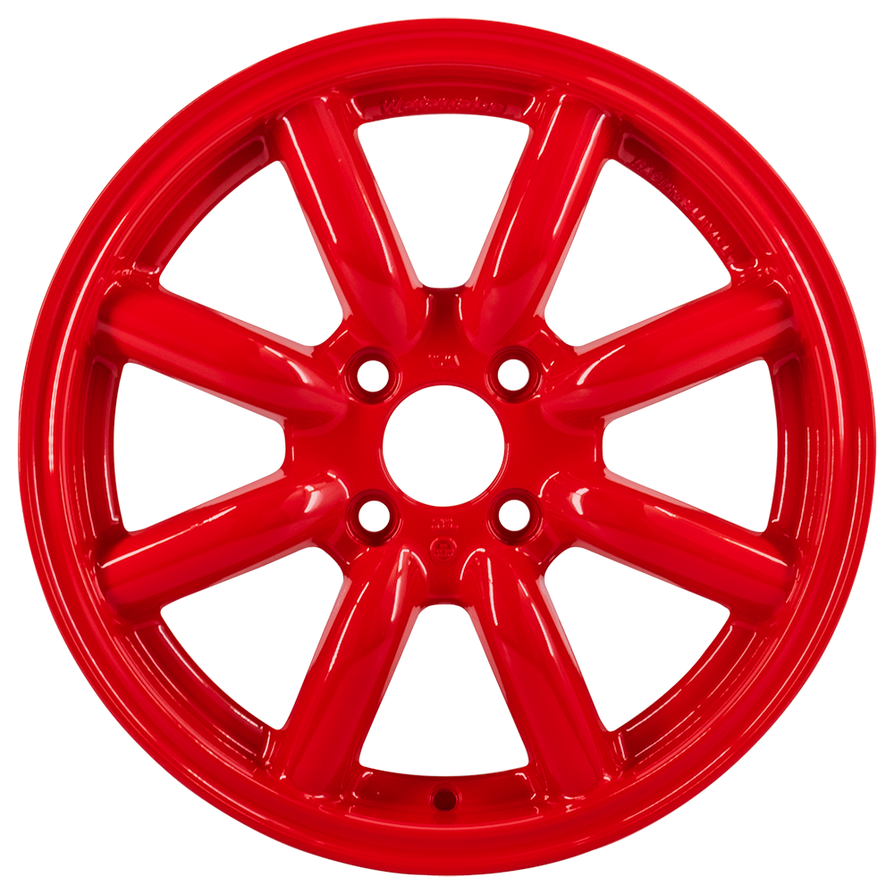 8-Spoke Cast Wheels 15x7 4x100, Red Gloss Wheel