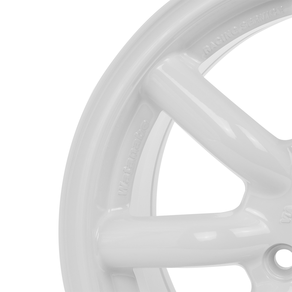 8-Spoke Cast Wheels 15x7 4x100, Pearl White Wheel