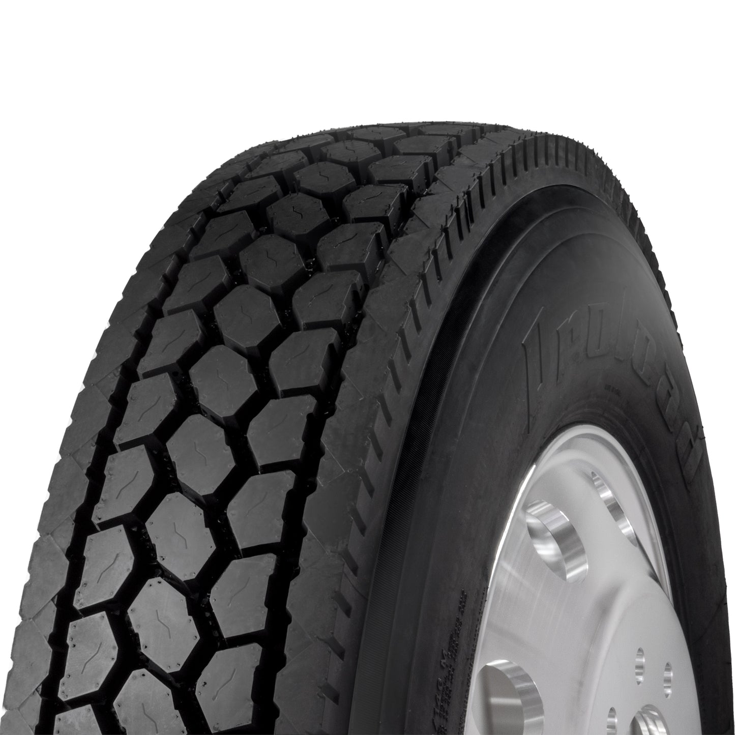 11R 24.5 16 PR Driver Closed Shoulder Truck with 24.5 x 8.25 Wheel (Mounted)