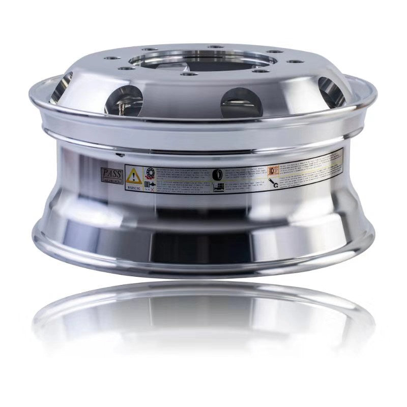 22.5 x 8.25 Truck/Bus Forged Wheel Inside Polish Metallic Silver
