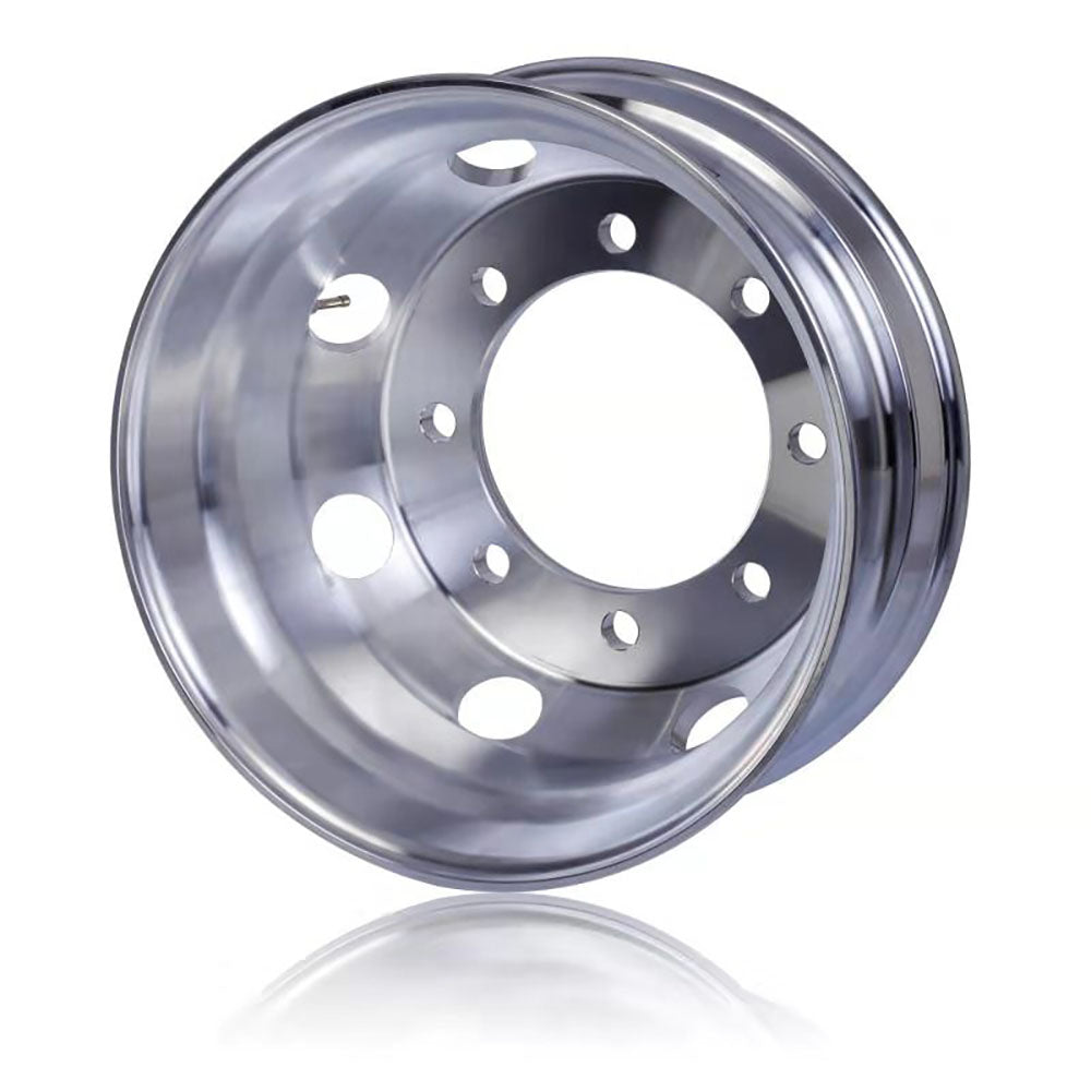 Truck Wheels 19.5 x 7.5 Forged Aluminum Rims Both-Side Mirror Polished