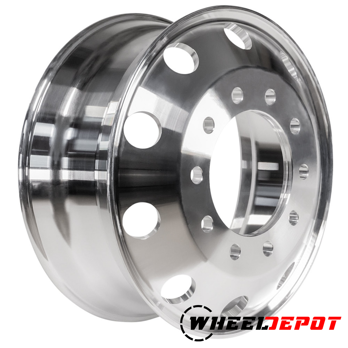 Truck Wheels 22.5 x 8.25 Forged Aluminum Rim Machined Bright