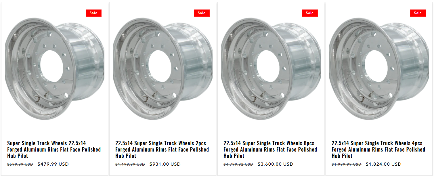 Flat Face 22.5x14 Truck Wheels – TheWheelDepot