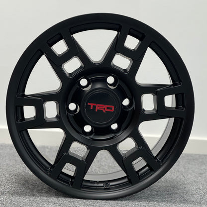 Wheels 17" x 8 Matt Black Rims 4pcs