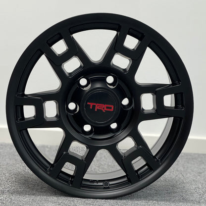 Wheels 17" x 8 Matt Black Rims 1pcs