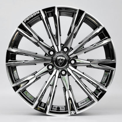 Wheel 18 x 8.0 5x112 Black Machine Face 1 pc