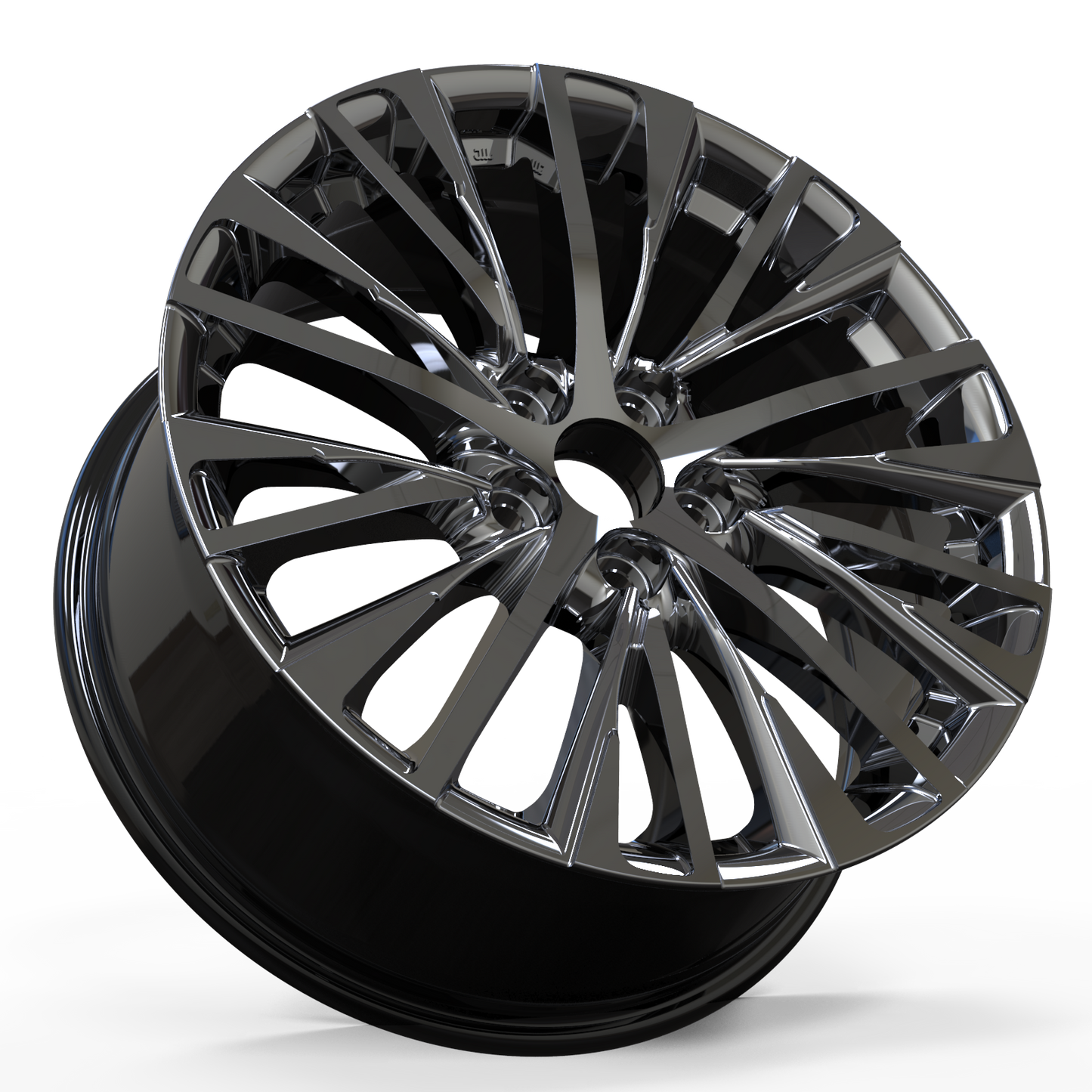 Wheels 18 x 8.0 5x114.3 Black Machine Face 1 pc - Lexus