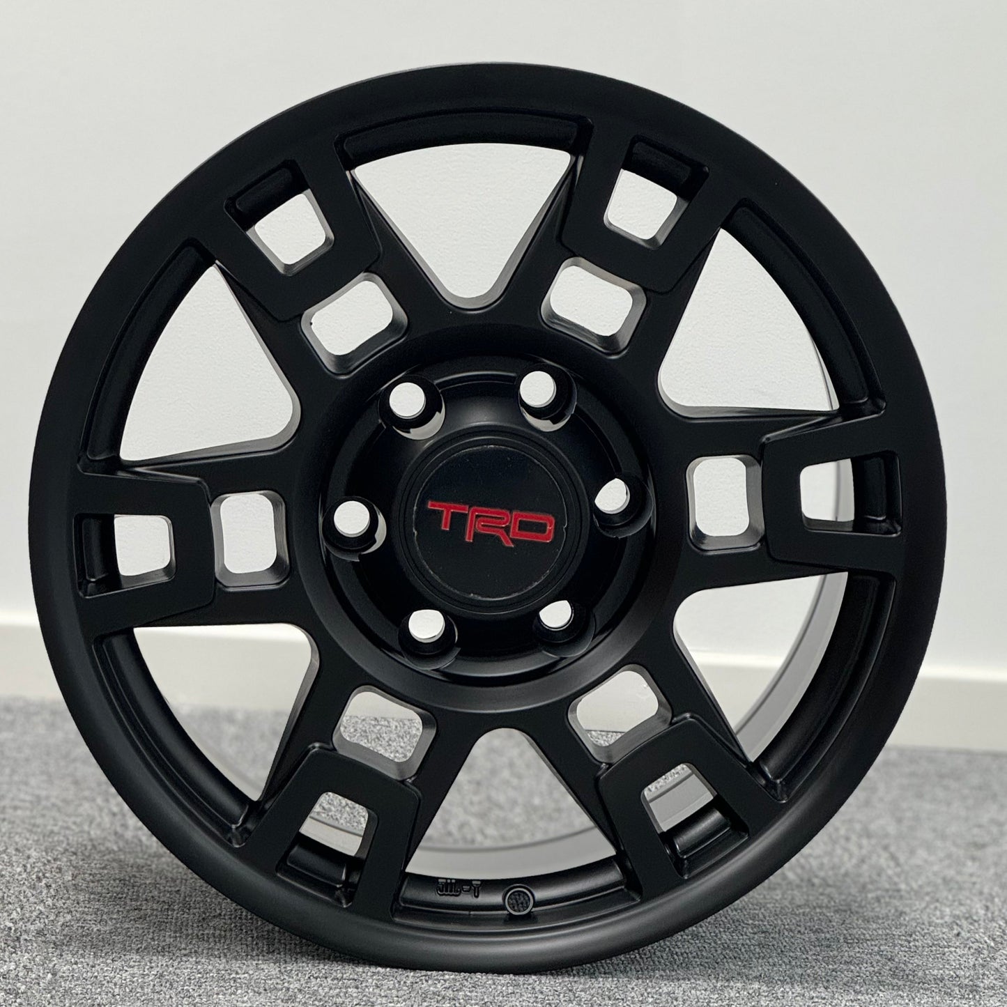 Wheels 17" x 9 Matt Black Rims 4pcs