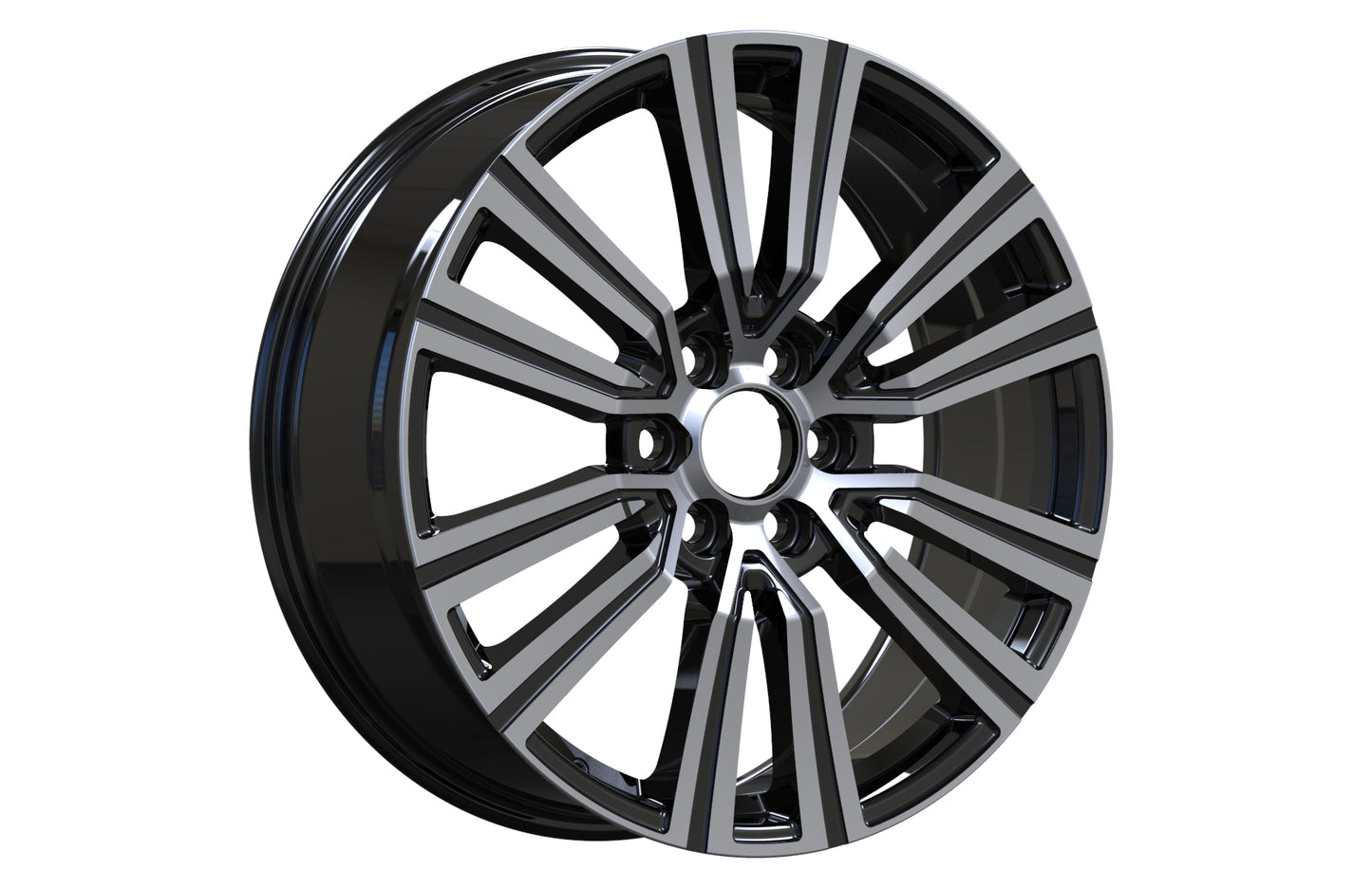 Toyota Sequoia Tacoma TRD wheels 22x8.5 6x139.7 Black Machine Face 1 pcs