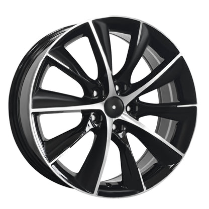 Tesla Wheel 20x7.5 5x114.3 Black Machine Face 4 pcs