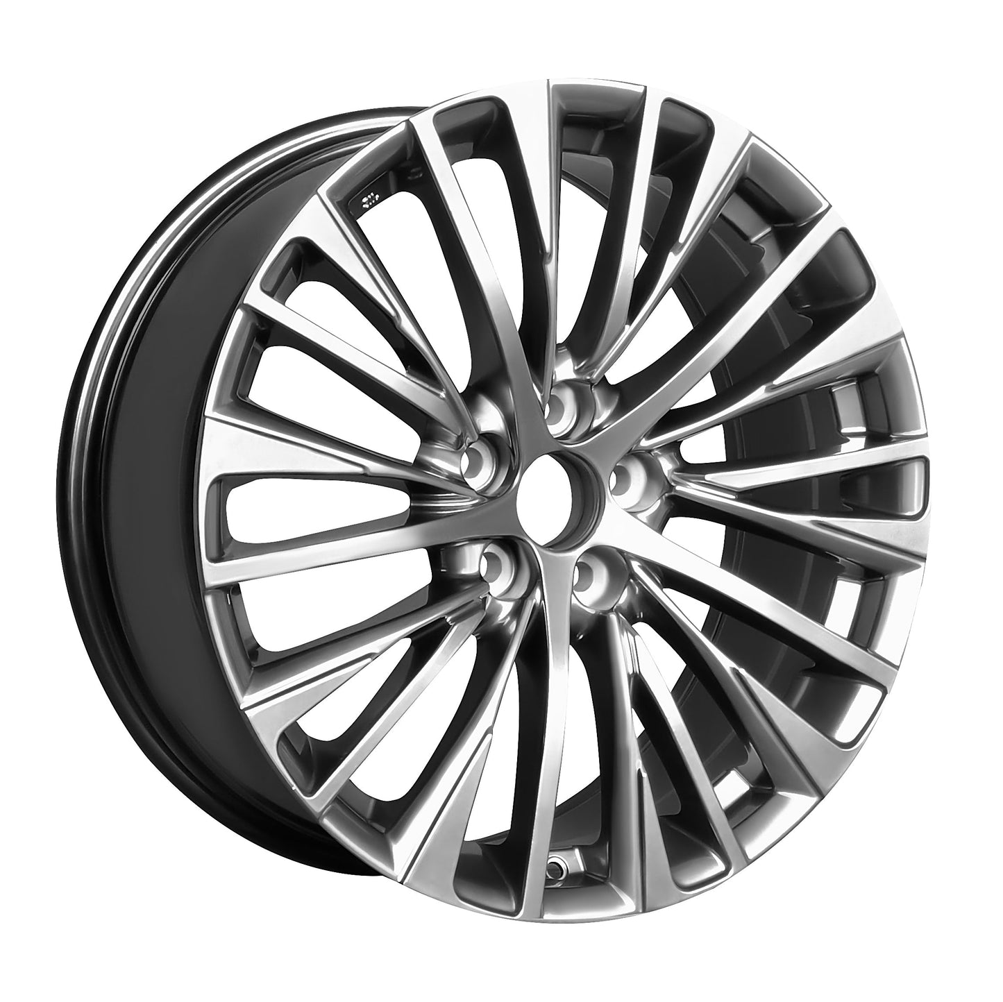 Wheels 18 x 8.0 5x114.3 Black Machine Face (set of 4) - Lexus