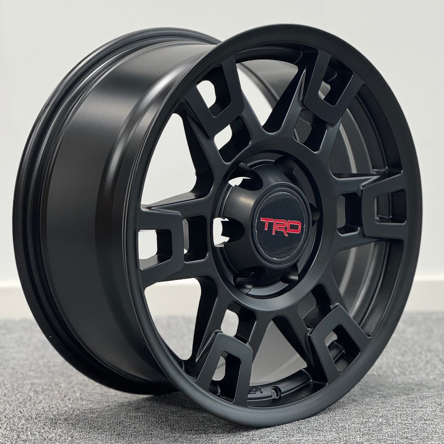 Wheels 17" x 8 Matt Black Rims 4pcs