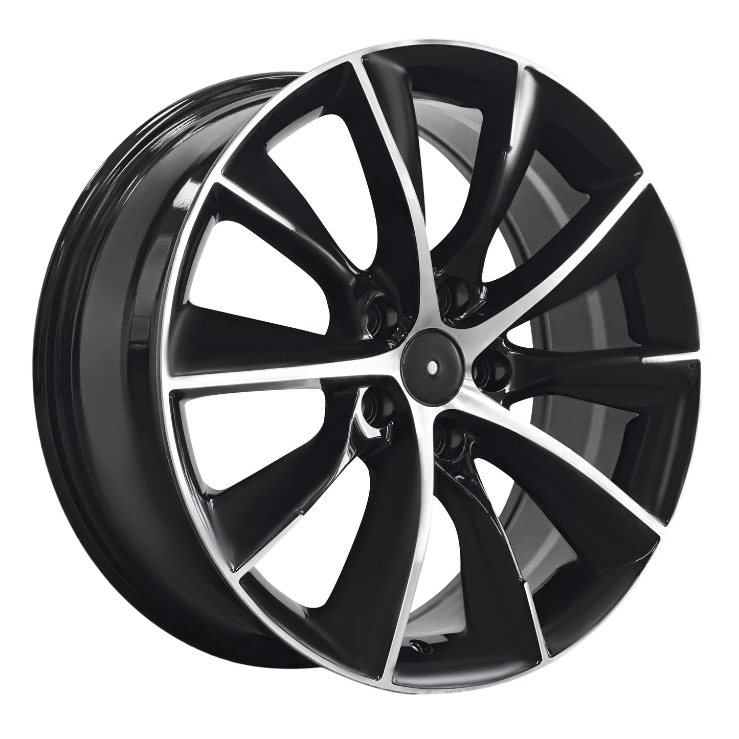 Tesla Wheel 18x7.5 5x114.3 Black Machine Face 4 pcs