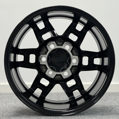 Wheels 17" x 8 Matt Black Rims 4pcs