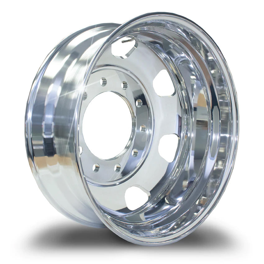 Truck Wheels 24.5 x 8.25 Forged Aluminum Rims Both-Side Mirror Polished