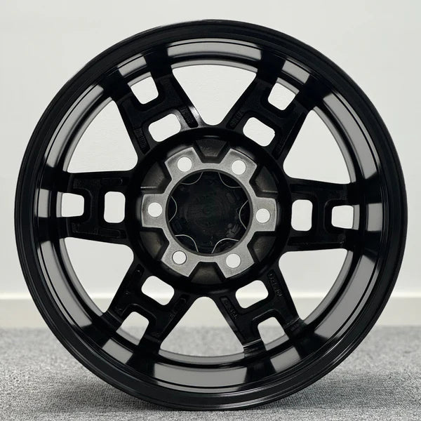 Wheels 17x7.5 Auto Rims PCD 6 x 139.7 ET 30 CB 106.1 Matte Black (AS7615C – 17x8 Matte Black) Set of 4