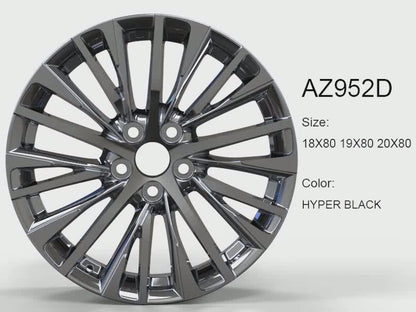 Wheels 20 x 8.0 5x114.3 Hyper Black 4 pcs - Lexus